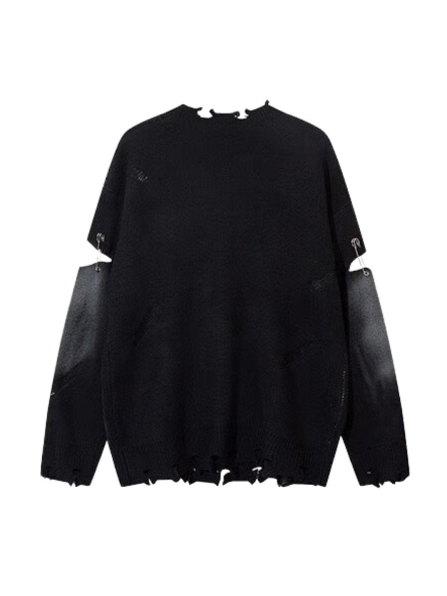 【Mz】high street broken hole cross pin knit na1547