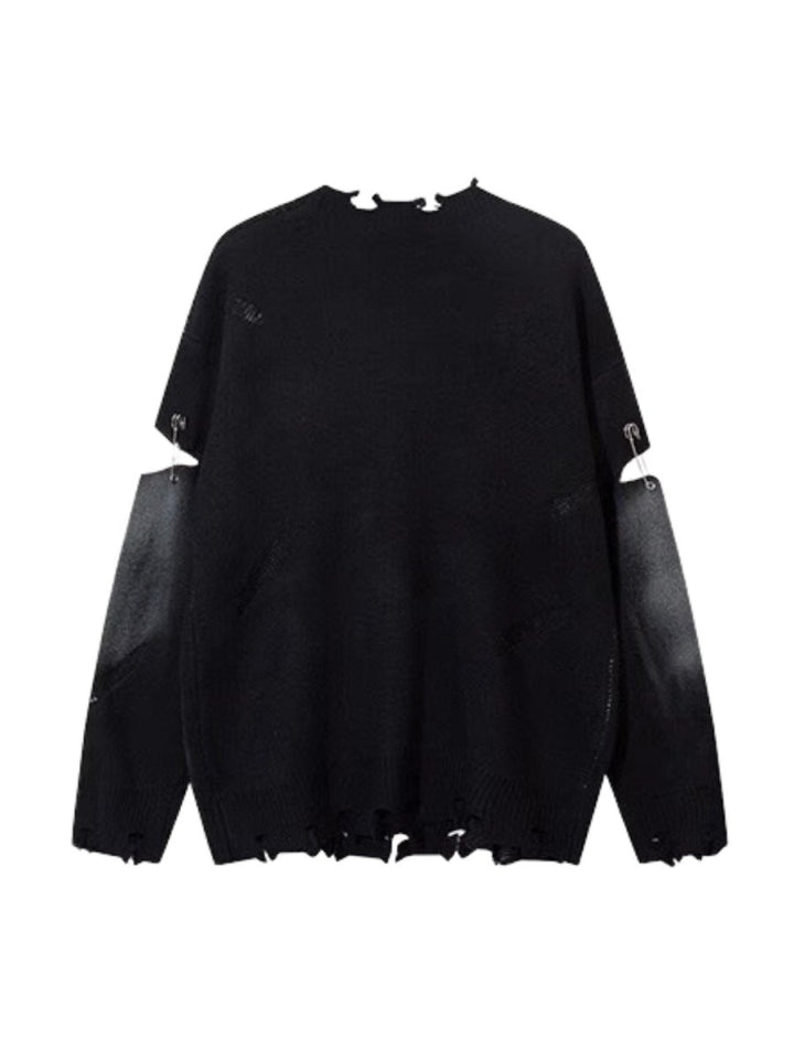 【Mz】high street broken hole cross pin knit  na1547