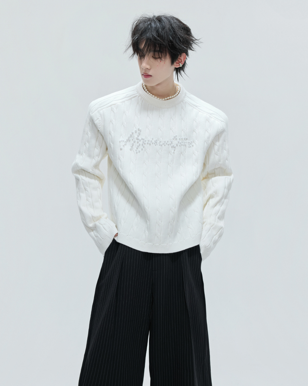 [ArguE CulturE]Pearl Logo Knit Sweater na2267
