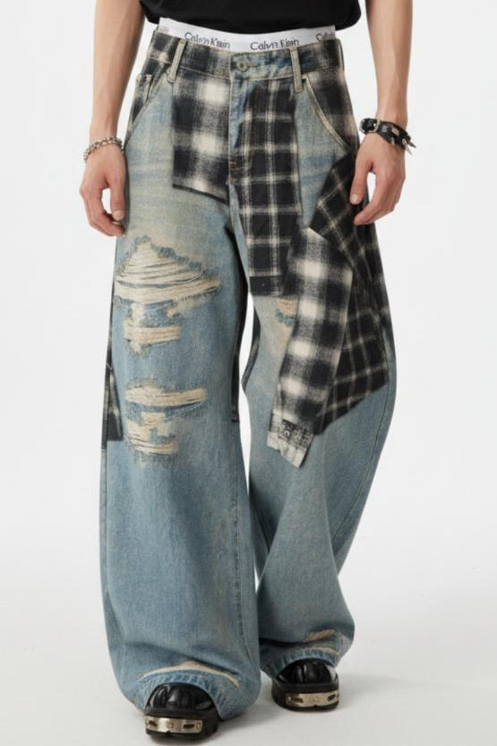 Patchwork Denim Jeans  na2550