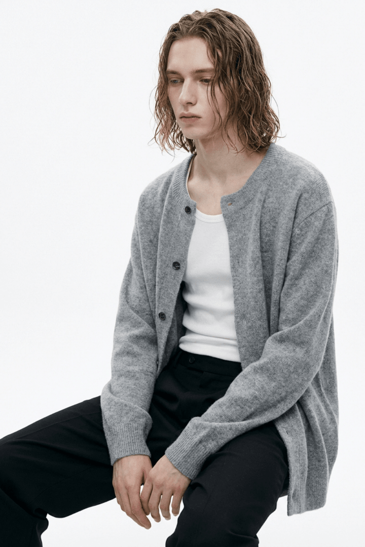 Soft Wool Button Cardigan na2362