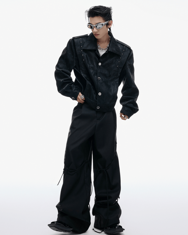 [ArguE CulturE] Noir Crest Cyber ​​Jacket na2255