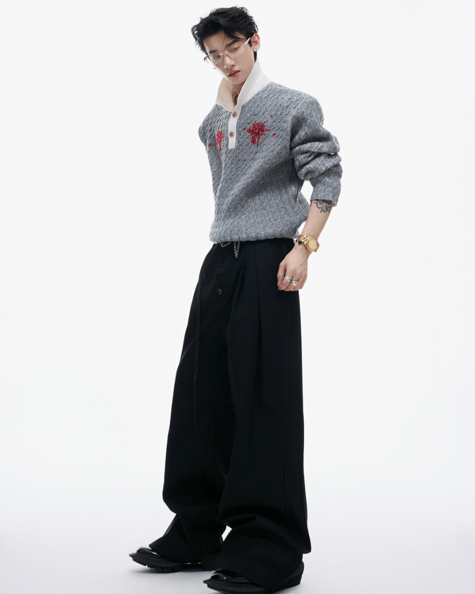 [ArguE CulturE] Garnet Bloom Knit Top na2250