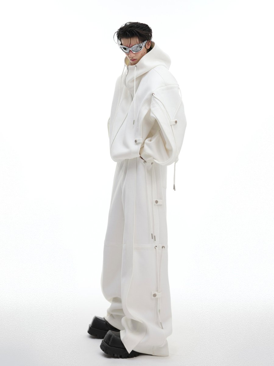 【CulturE】 loose hooded sweater Jacket + Bottoms na1459 