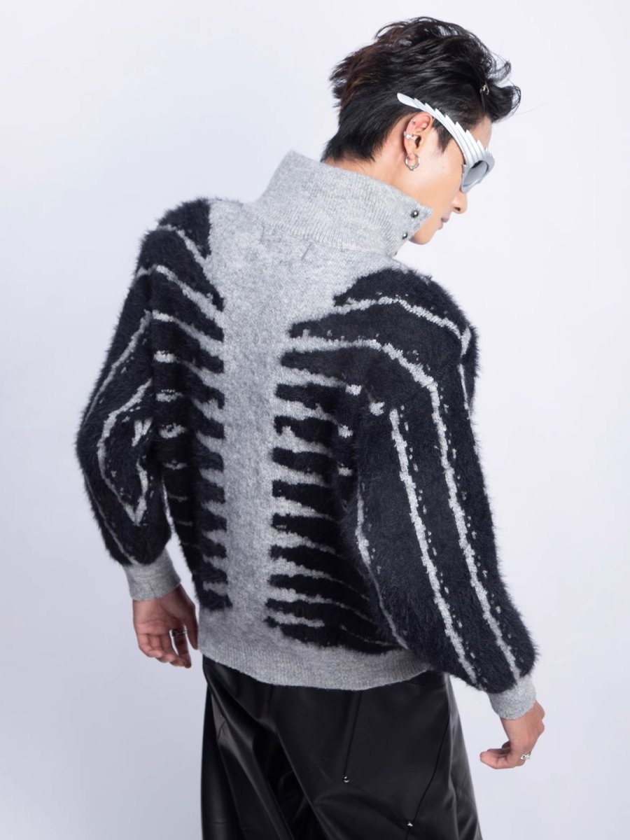 [PLAN1ONE]tiger stripes sweater na1667