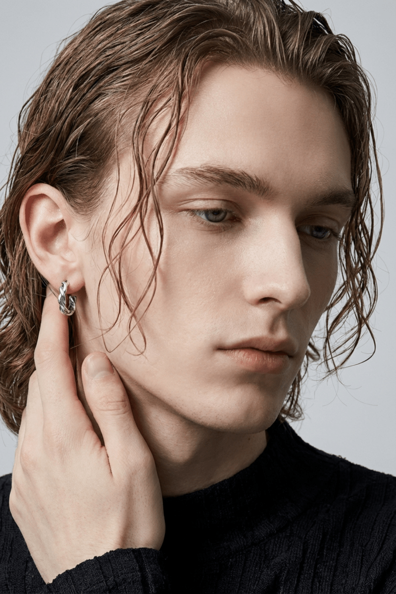 Twist-Detail Hoop Earrings  na2352