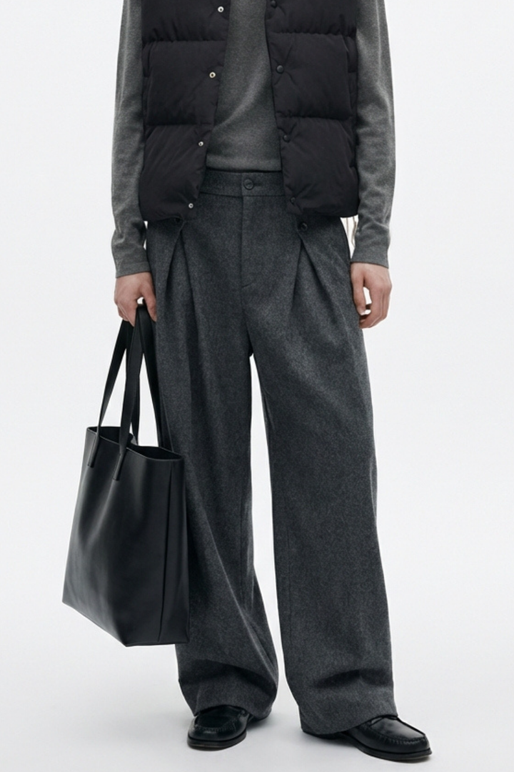 Wide Tuck Slacks na2361