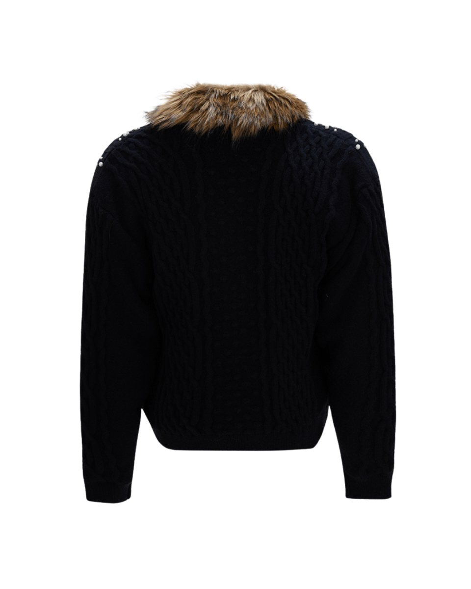 [ArguE CulturE] Royal Fang Fur Knit Coat na2254