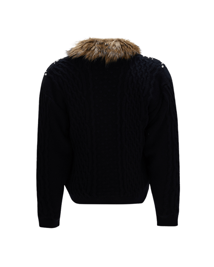 [ArguE CulturE] Royal Fang Fur Knit Coat na2254