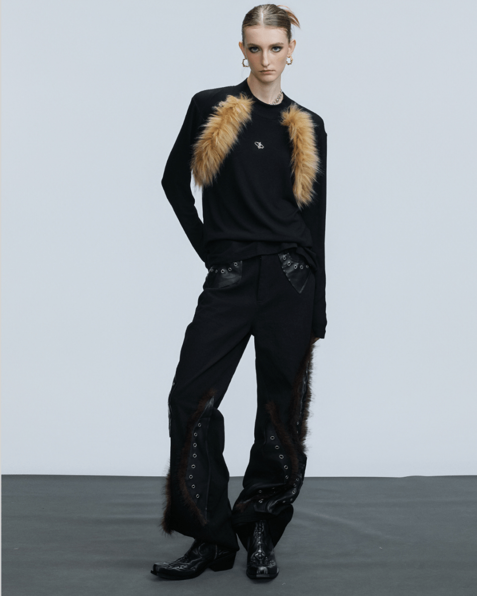 [ArguE CulturE] Golden Fang Fur Knit na2253