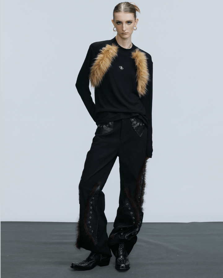 [ArguE CulturE] Golden Fang Fur Knit na2253