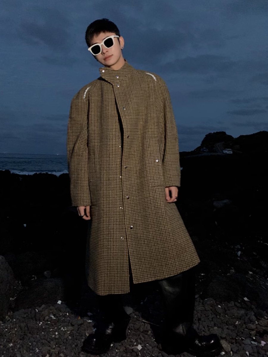 [ESC MAN STUDIO] mid-length wool coat na1616