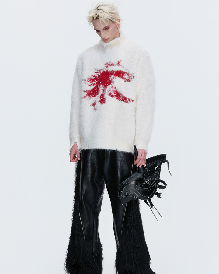 【ArguE CulturE】Crimson Howl Fur Jacket na2285