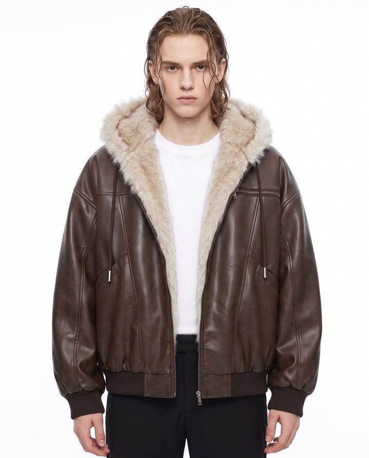Fur Leather Jacket na3068