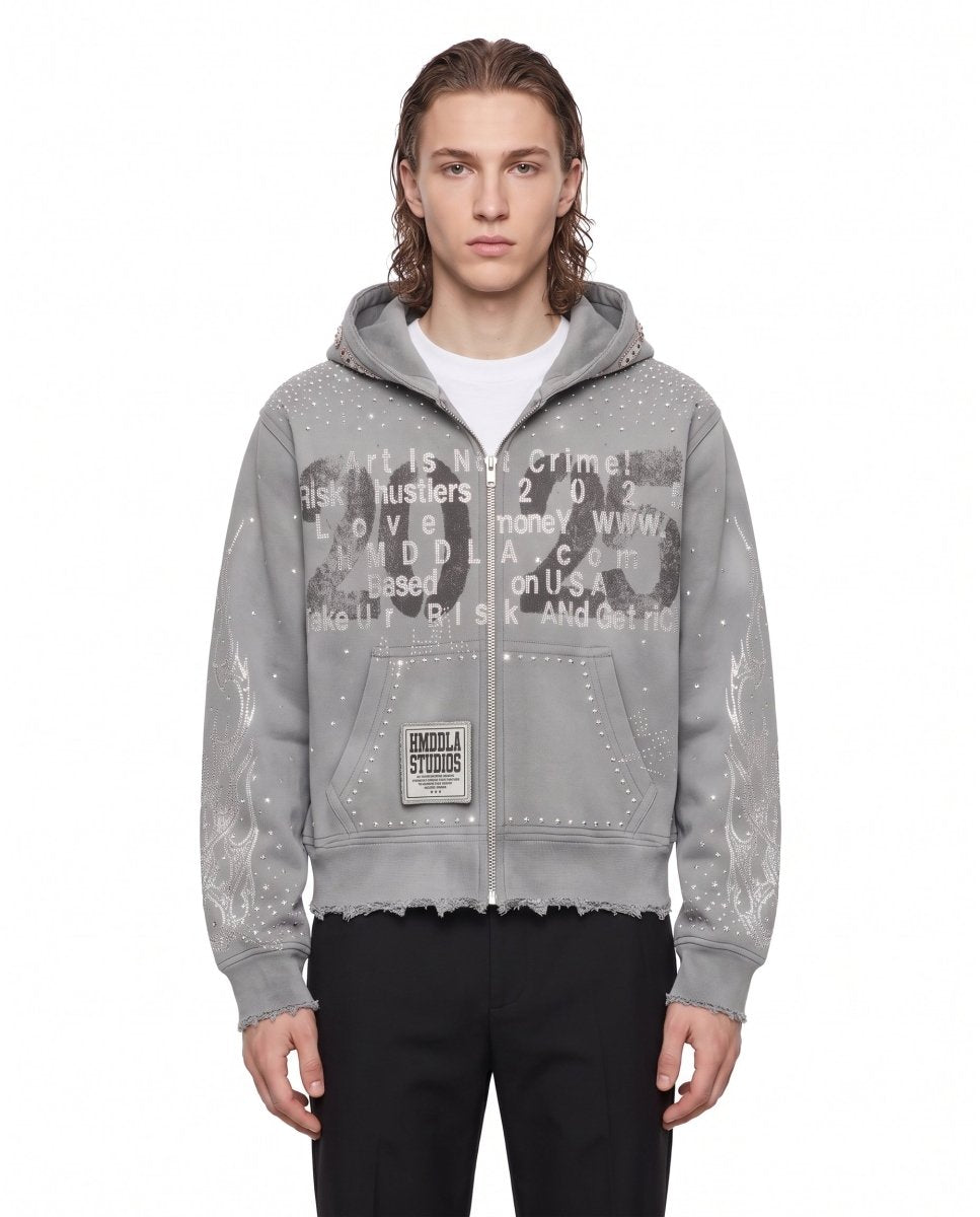Studded Zip Hoodie na3228