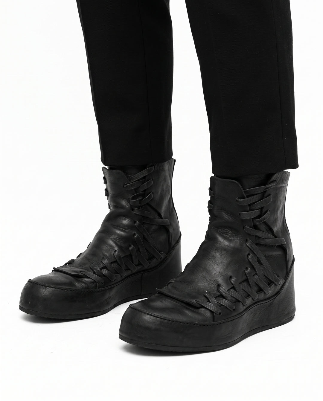 Leather Lace-up Boots na2964
