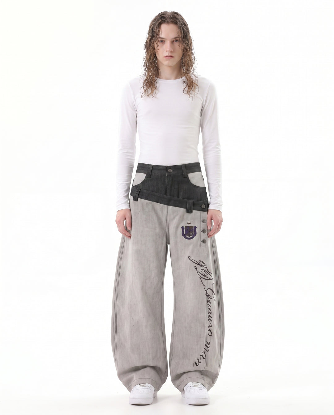 Wide Denim Pants na3074