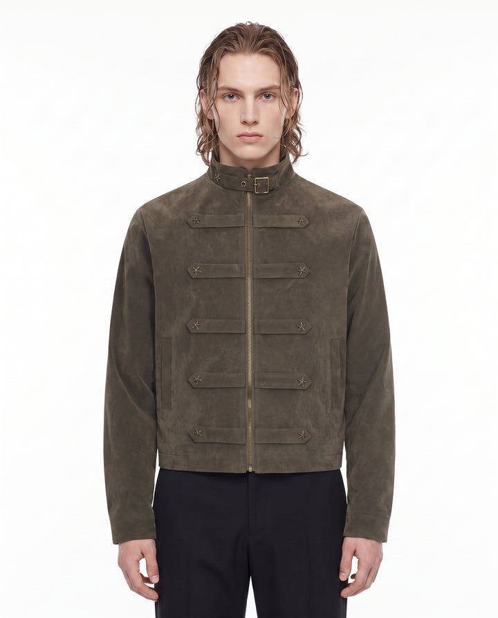 Studded Military Jacket na2930