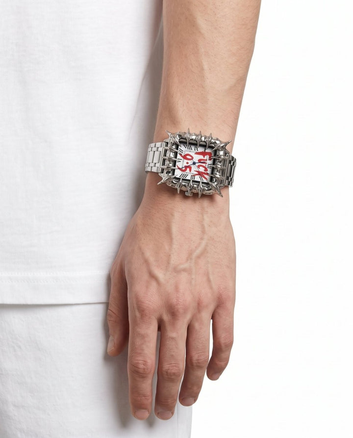 Spiked Metal Watch na3116 - worn