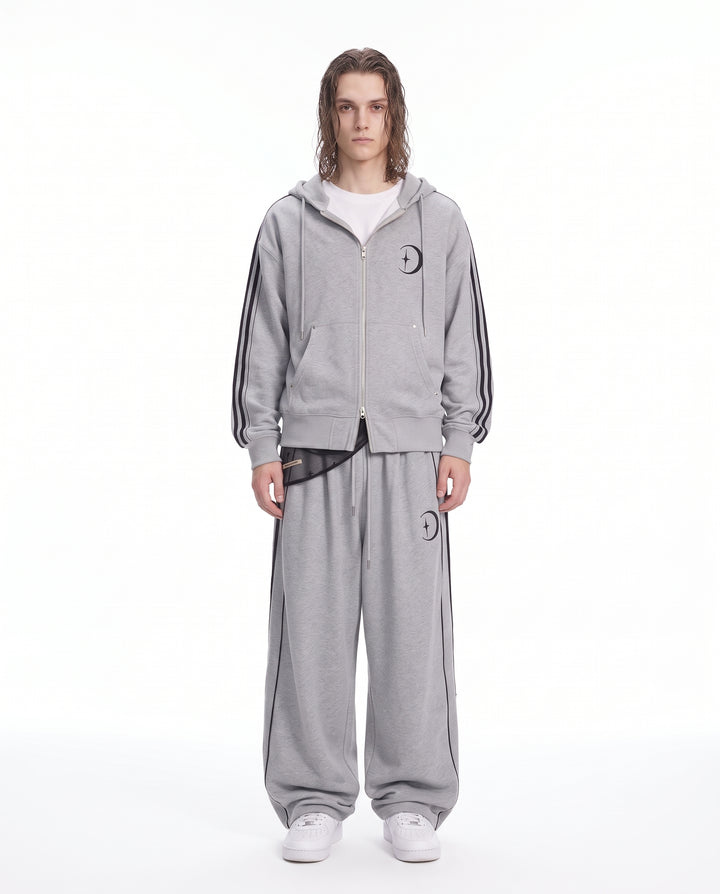 Striped Tracksuit na3104 - gray front