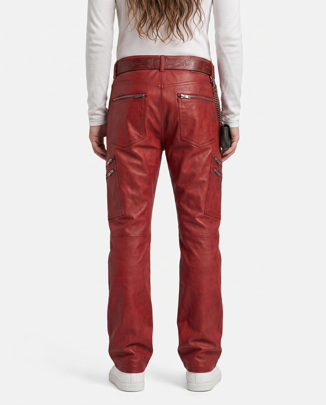 Leather Flare Pants na2941