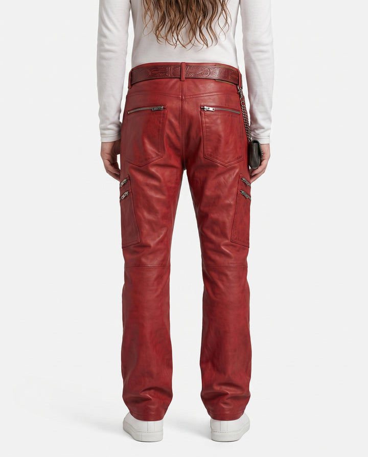 Leather Flare Pants na2941