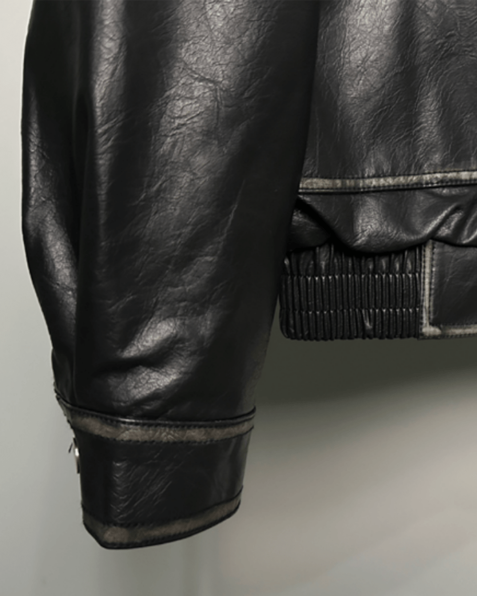 Noir Leather Utility Jacket na2263