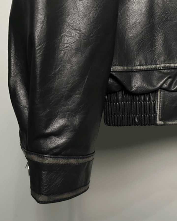 Noir Leather Utility Jacket na2263