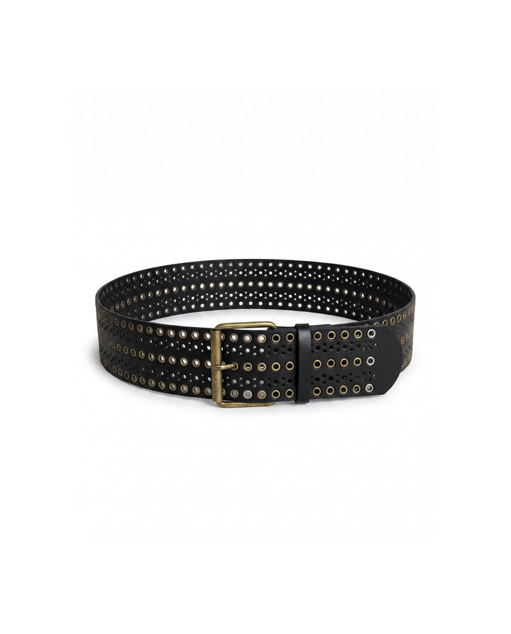 Eyelet Leather Belt na2933