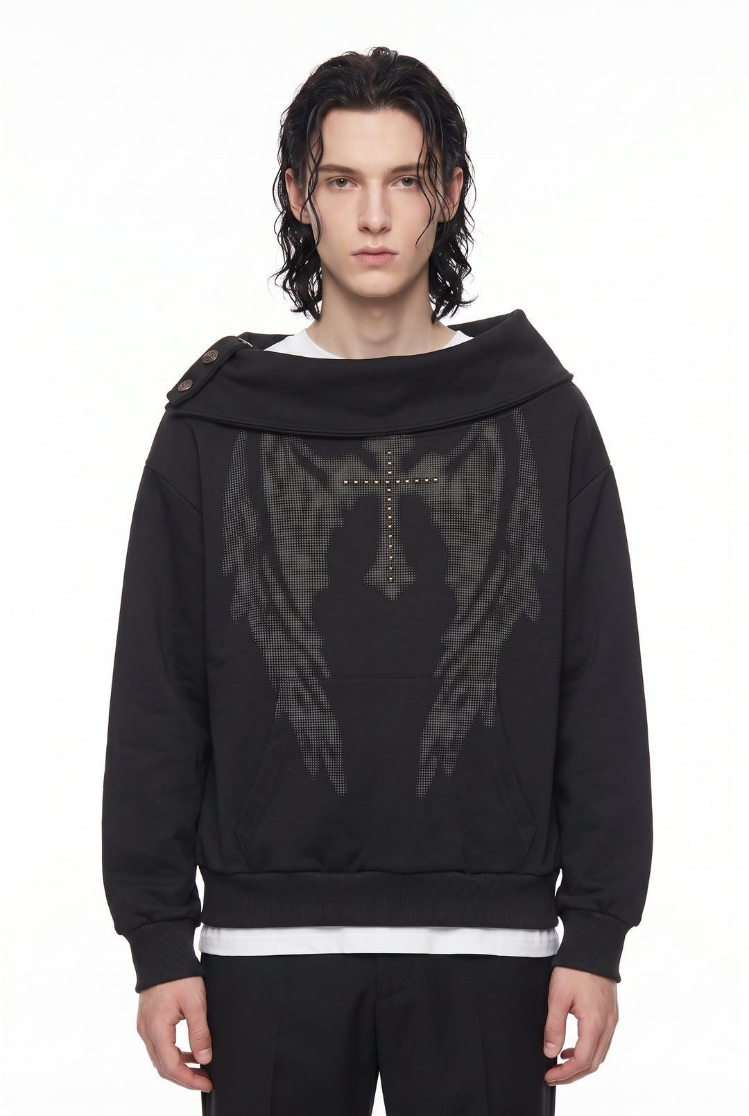 Graphic Collar Sweatshirt na2880