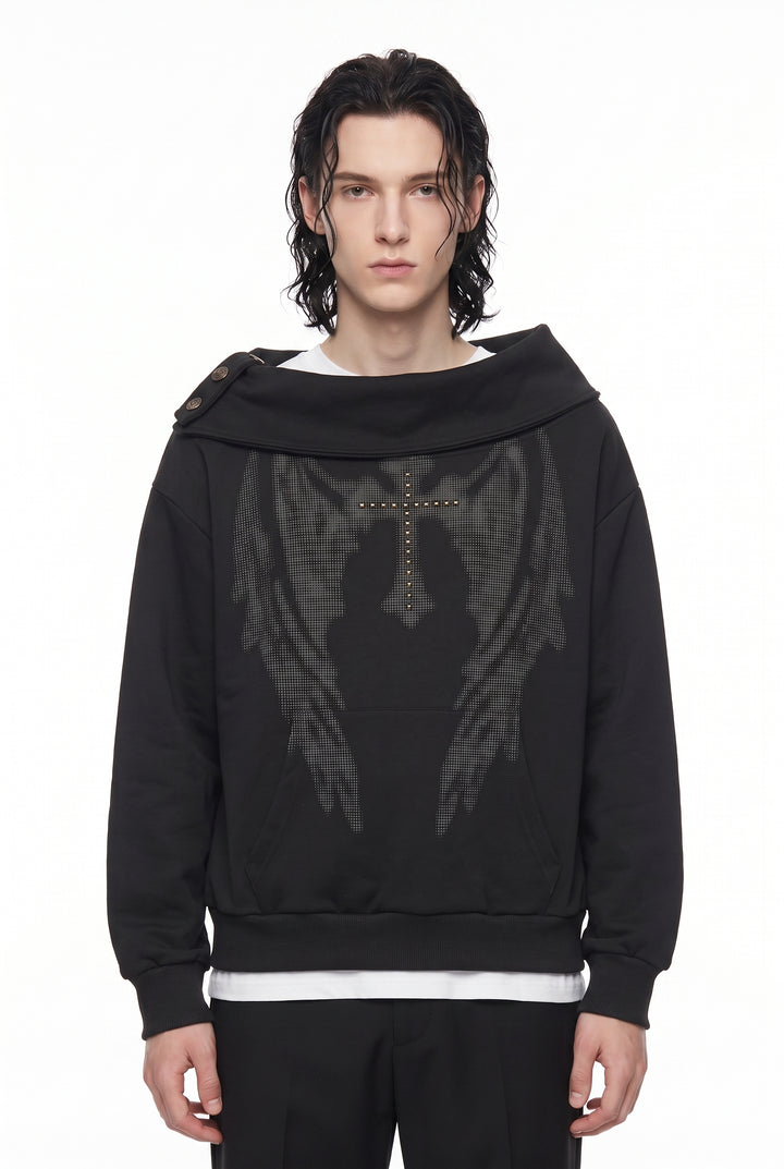 Graphic Collar Sweatshirt na2880