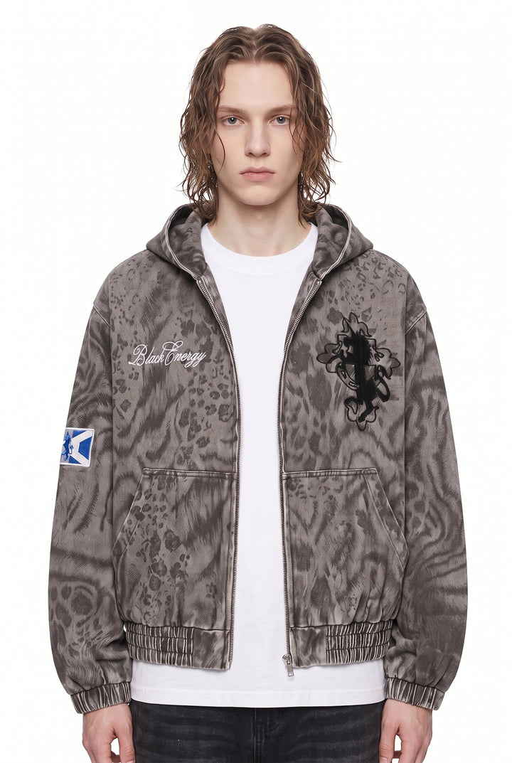 Washed Hooded Jacket na2814