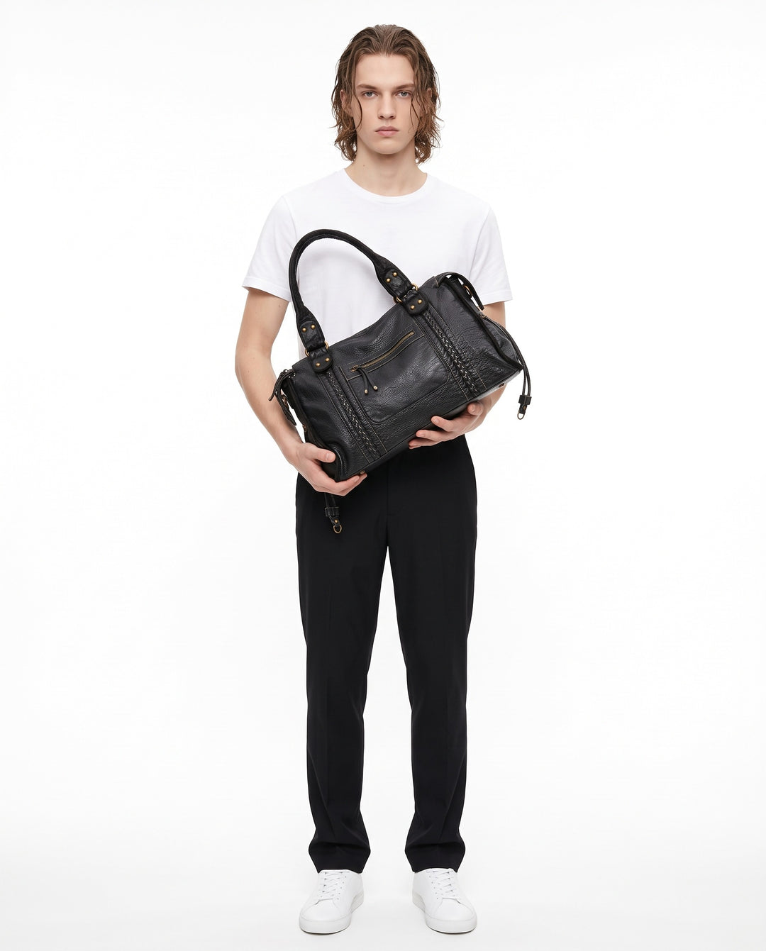 Leather Shoulder Bag na3193