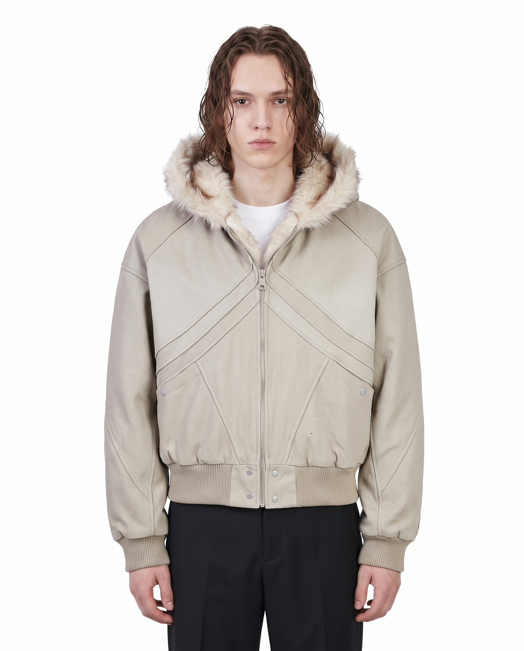 Fur Hooded Jacket na3083