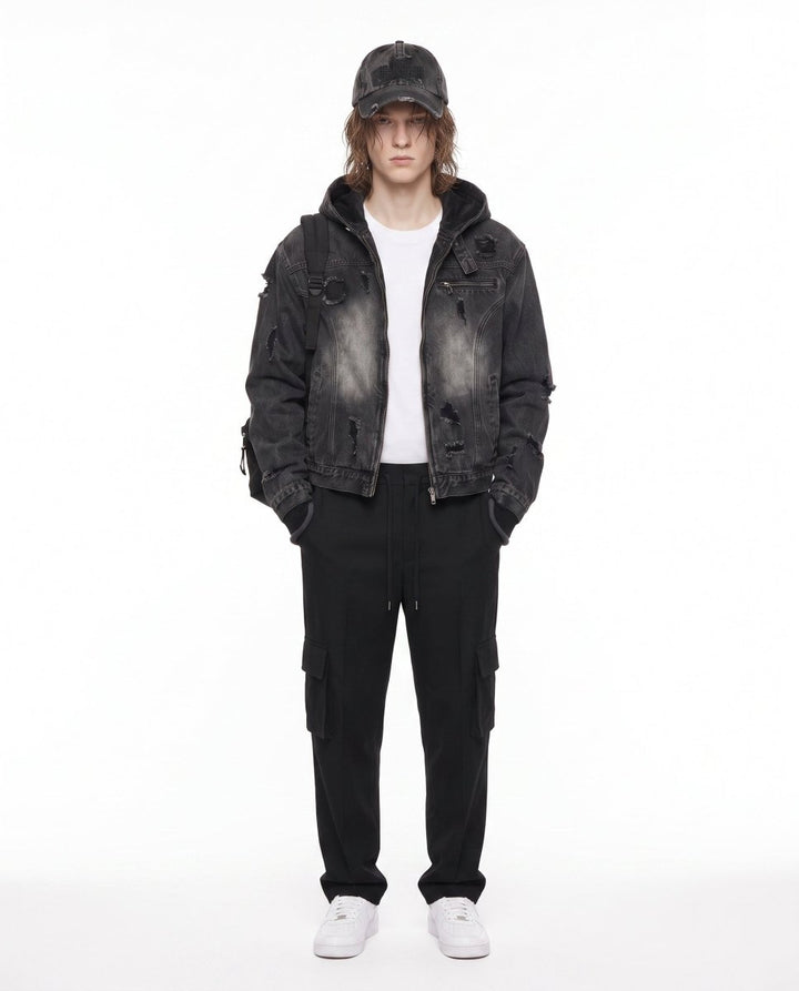 Hooded Denim Jacket na3035