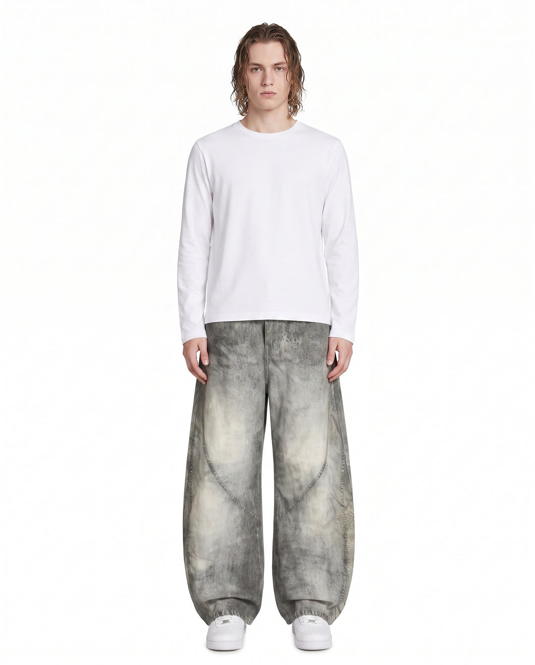 Washed Wide Jeans na3023