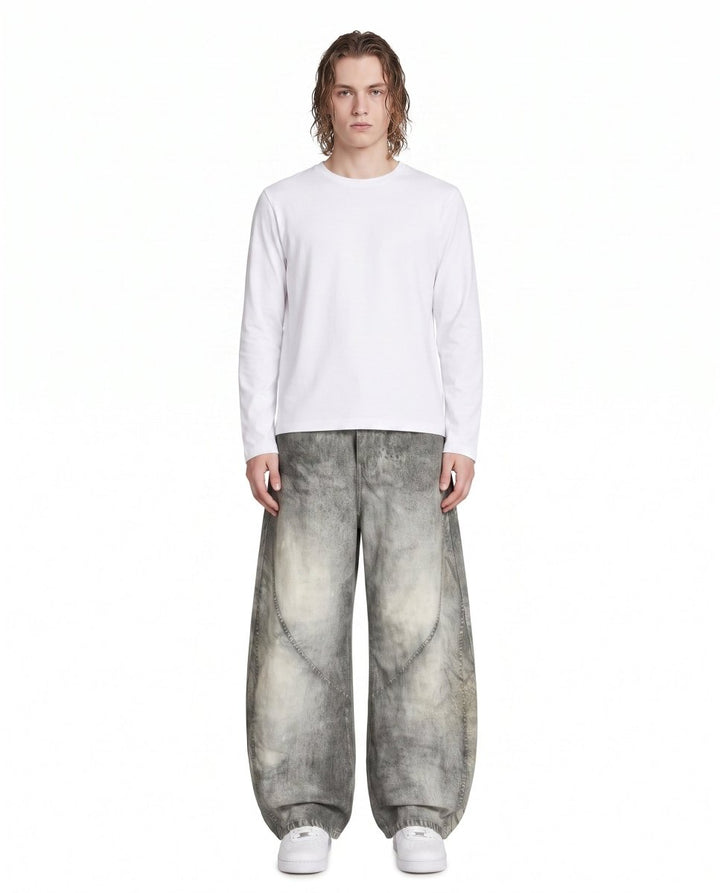 Washed Wide Jeans na3023