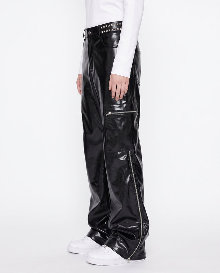 Leather Flare Pants na2941