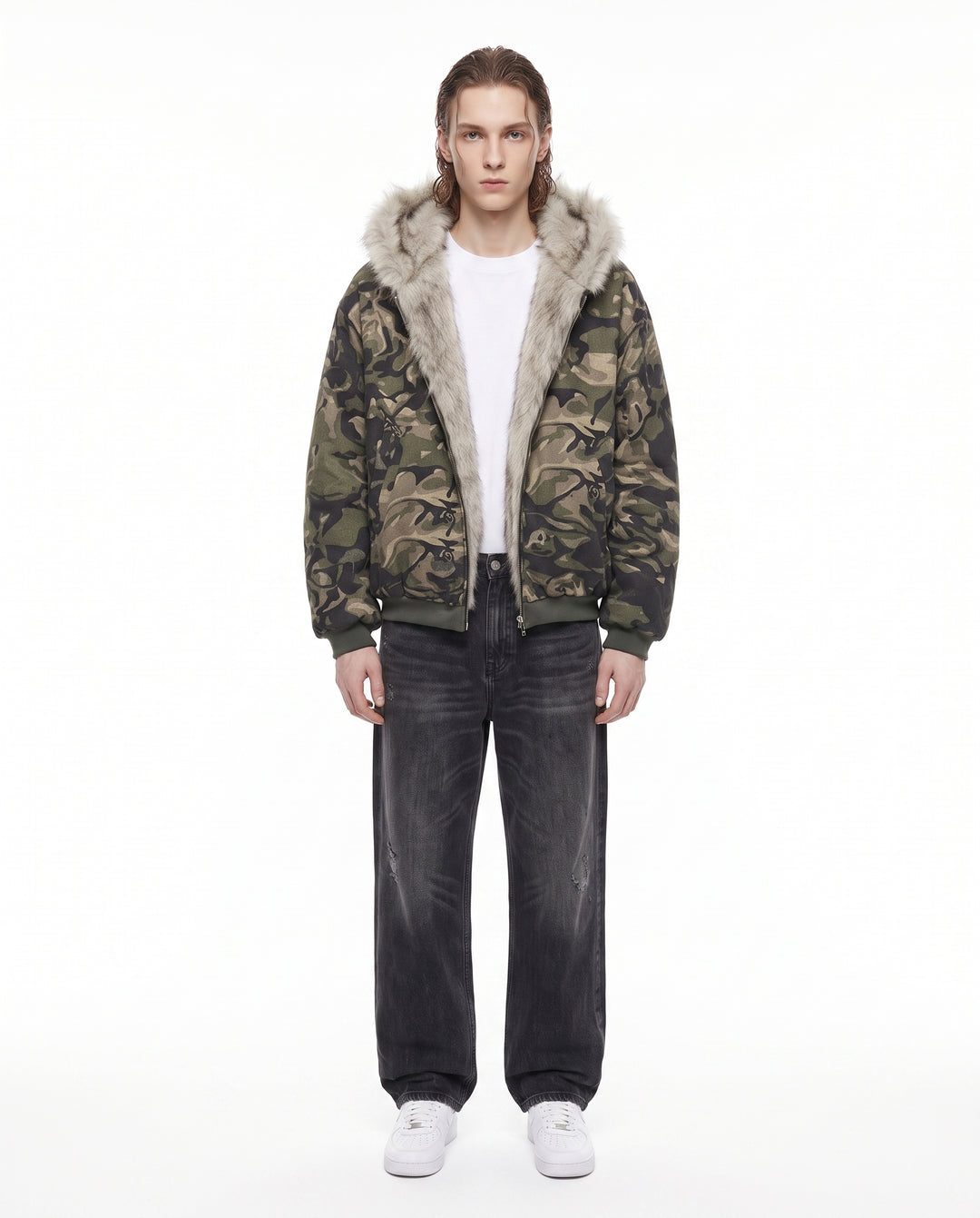 Camo Fur Jacket na3069
