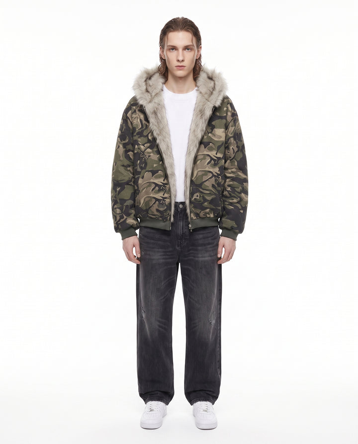 Camo Fur Jacket na3069