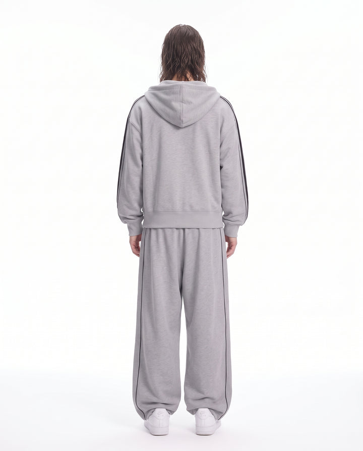 Striped Tracksuit na3104 - gray back