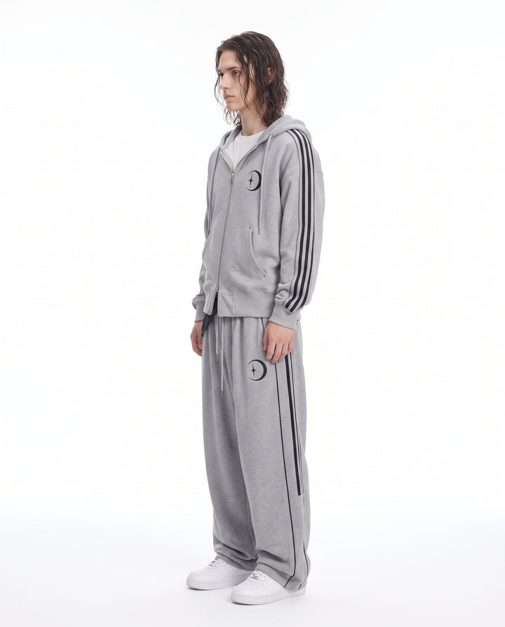 Striped Tracksuit na3104 - gray side