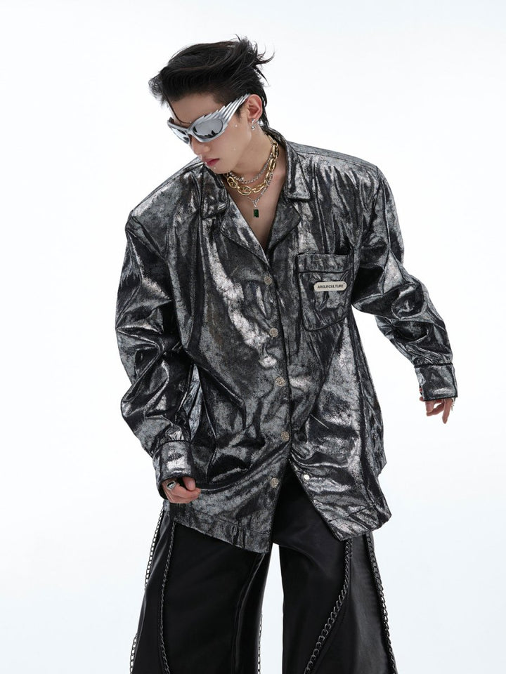 【CulturE】 Silver Shirt na1452 