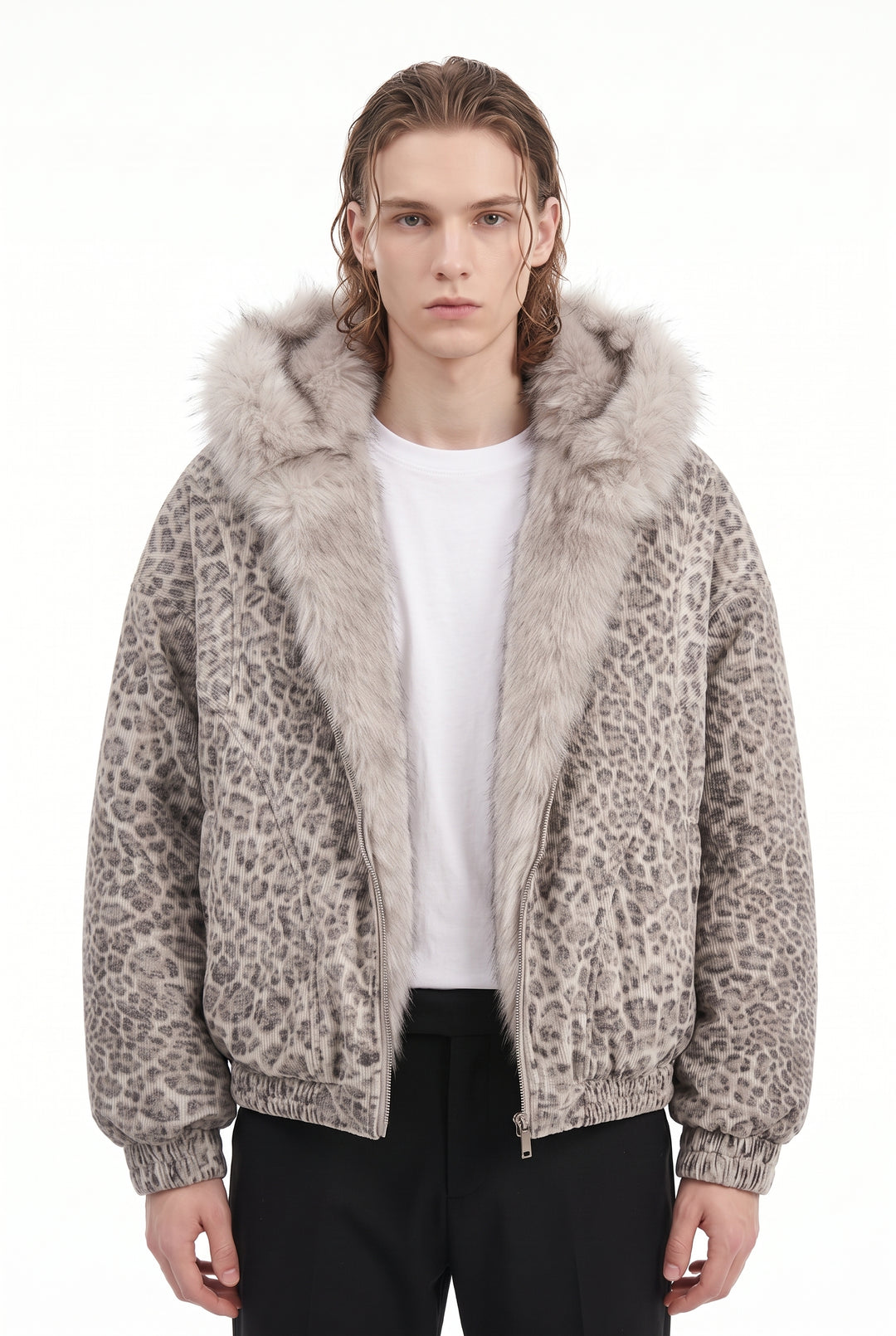 Leopard Fur Jacket na2818