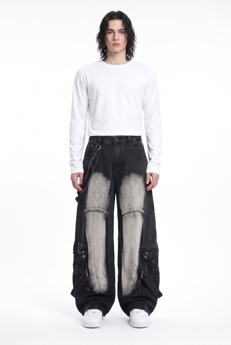 Bleached Cargo Jeans na2853