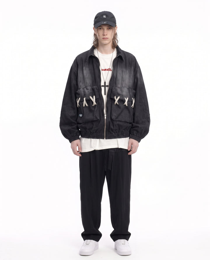 Laced Denim Jacket na3217