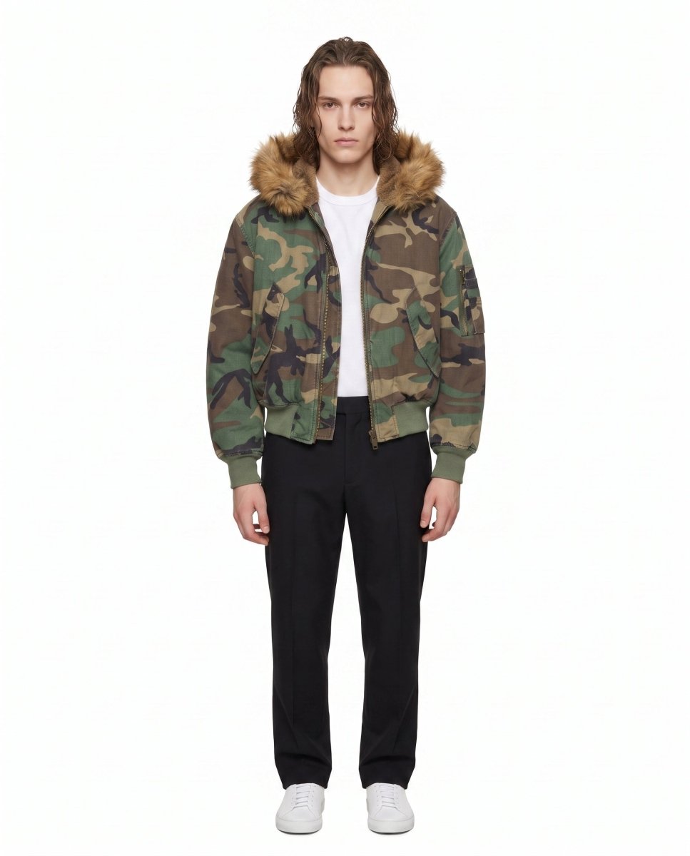 Camo Hooded Jacket na2895