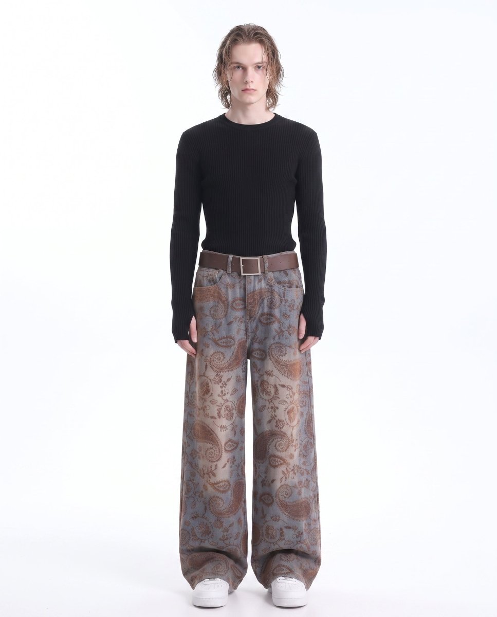Paisley Wide Jeans na3049