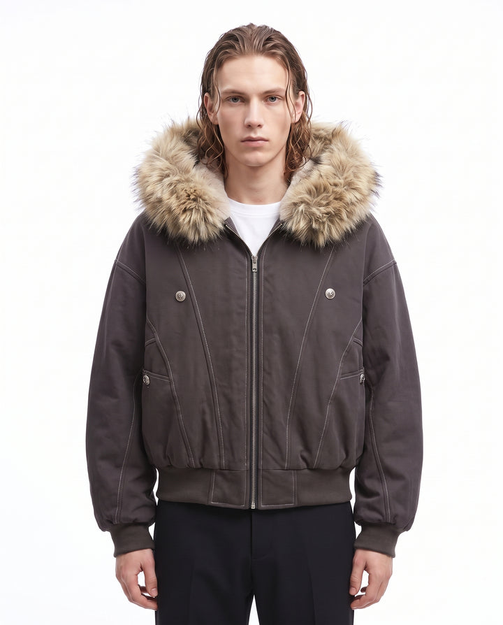 Fur Hooded Jacket na3064