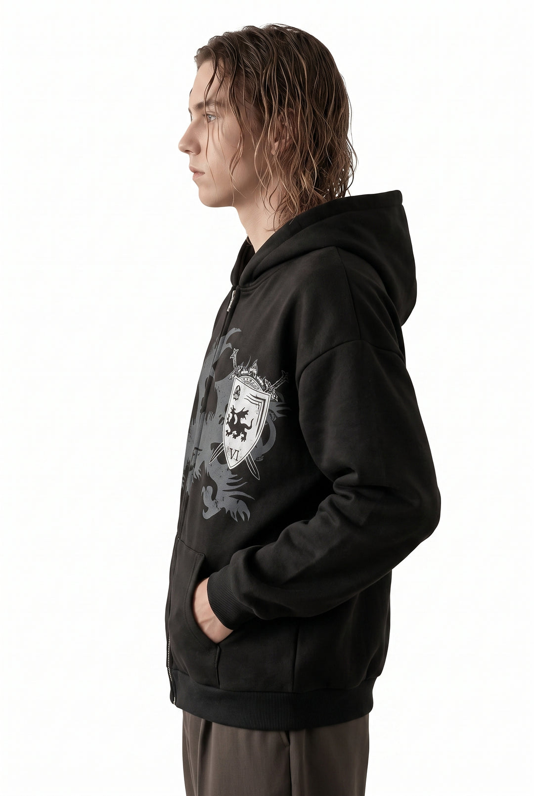 Striped Hooded Jacket na2774